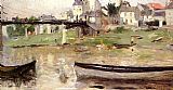 Boats on the Seine by Berthe Morisot